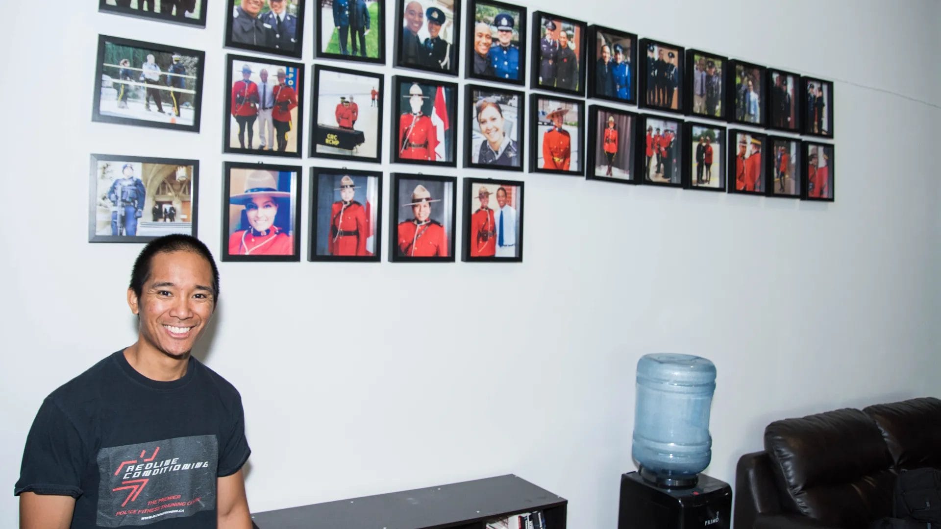 Redline Conditioning gym wall with photographs